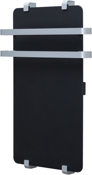 Полотенцесушитель электрический Allen Brau Infinity 80x44 с рейлингом 2.0 и креплением, серебро браш. Фото 1