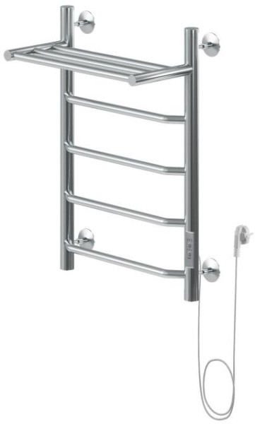 Полотенцесушитель электрический Aquanet Fiona 60х40 Тэн справа, с полкой. Фото 1