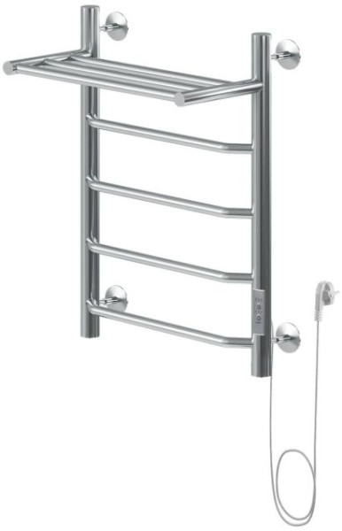 Полотенцесушитель электрический Aquanet Fiona 60х50 Тэн справа, с полкой. Фото 1