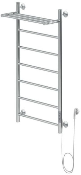 Полотенцесушитель электрический Aquanet Mauro 100х50 Тэн справа , с полкой. Фото 1