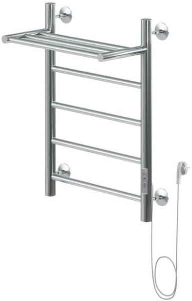 Полотенцесушитель электрический Aquanet Mauro 60х50 Тэн справа , с полкой. Фото 1