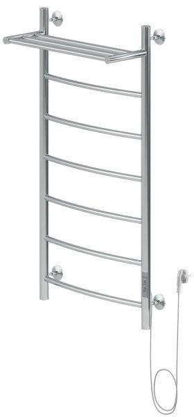 Полотенцесушитель электрический Aquanet Romeo 100х50 Тэн справа, с полкой. Фото 1