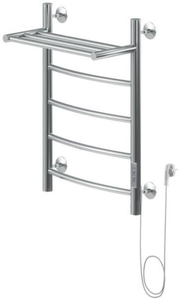 Полотенцесушитель электрический Aquanet Romeo 60х40 Тэн справа, с полкой. Фото 1
