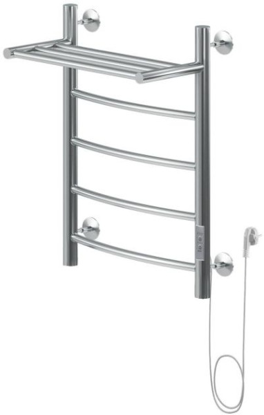 Полотенцесушитель электрический Aquanet Romeo 60х50 Тэн справа, с полкой. Фото 1