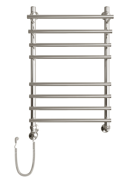 Полотенцесушитель электрический Двин F Primo Electro форма лесенка 80х50 ТЭН слева цвет Хром (4627099941012). Фото 1