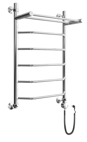 Полотенцесушитель электрический Двин FE Electro форма лесенка 80х60 ТЭН справа цвет Хром (4627119335203). Фото 1