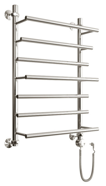 Полотенцесушитель электрический Двин Q Primo Electro форма лесенка 80х50 ТЭН справа цвет Хром (4627085905905). Фото 1