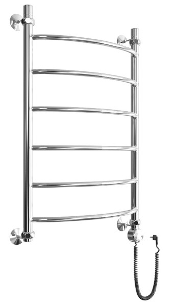 Полотенцесушитель электрический Двин R Electro форма лесенка 80х50 ТЭН справа цвет Хром (4627085920960). Фото 1