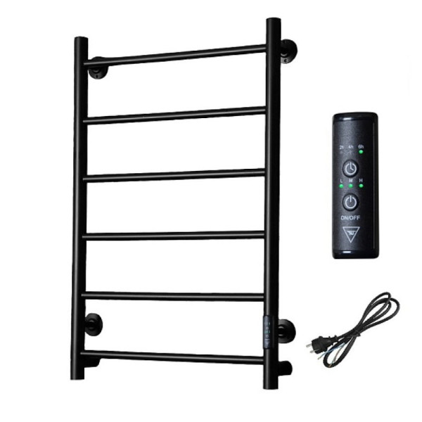 Полотенцесушитель электрический (лесенка) Тругор Аспект Пэк сп 1 80х40 см, черный. Фото 1