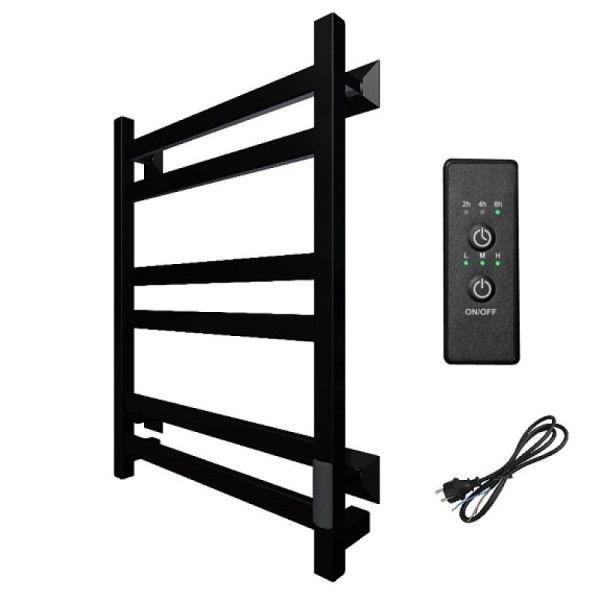 Полотенцесушитель электрический (лесенка) Тругор Пэк сп 21 кв 60х50 см, черный. Фото 1