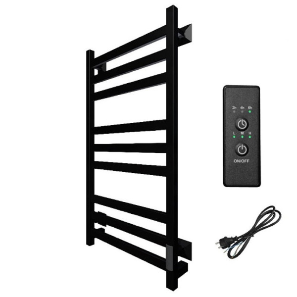 Полотенцесушитель электрический (лесенка) Тругор Пэк сп 21 кв 80х50 см, черный. Фото 1