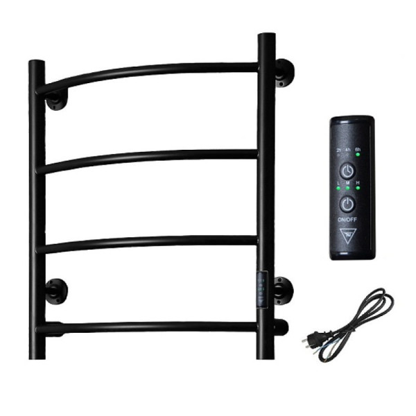 Полотенцесушитель электрический (лесенка) Тругор Пэк сп 5 60х50 см, черный. Фото 1