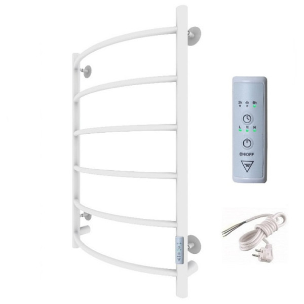 Полотенцесушитель электрический (лесенка) Тругор Пэк сп 5 80х50 см, белый. Фото 1