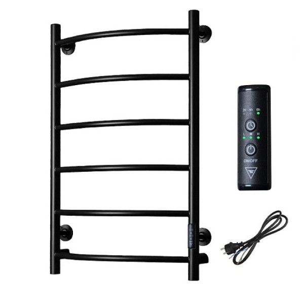 Полотенцесушитель электрический (лесенка) Тругор Пэк сп 5 80х50 см, черный. Фото 1