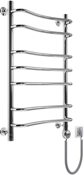 Полотенцесушитель электрический Маргроид Сахара форма лесенка 60х50 цвет Хром (Cахараэлект6050прав). Фото 1