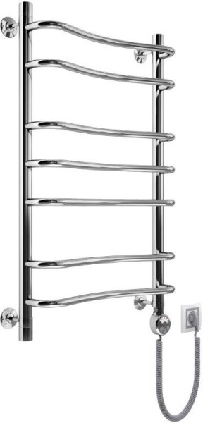 Полотенцесушитель электрический Маргроид Сахара форма лесенка 80х50 цвет Хром (Cахараэлект8050прав). Фото 1