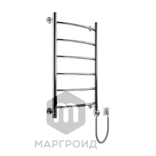 Полотенцесушитель электрический Маргроид Вид 4 форма лесенка 80х40 цвет Хром (B4Э8040правый). Фото 1
