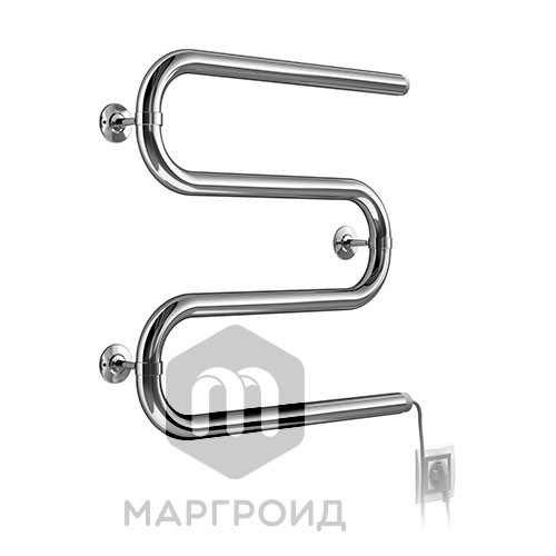 Полотенцесушитель электрический Маргроид Вид 52 форма М-образная 60х60 цвет Хром (B52(3/4")6060). Фото 1