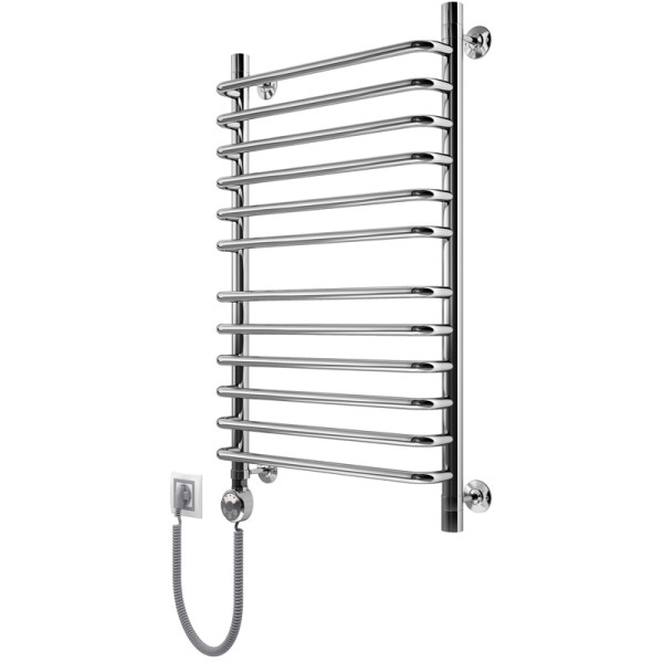 Полотенцесушитель электрический Маргроид Вид 9 Премиум форма 80х40 цвет Хром (B9ЭП8040левое). Фото 1