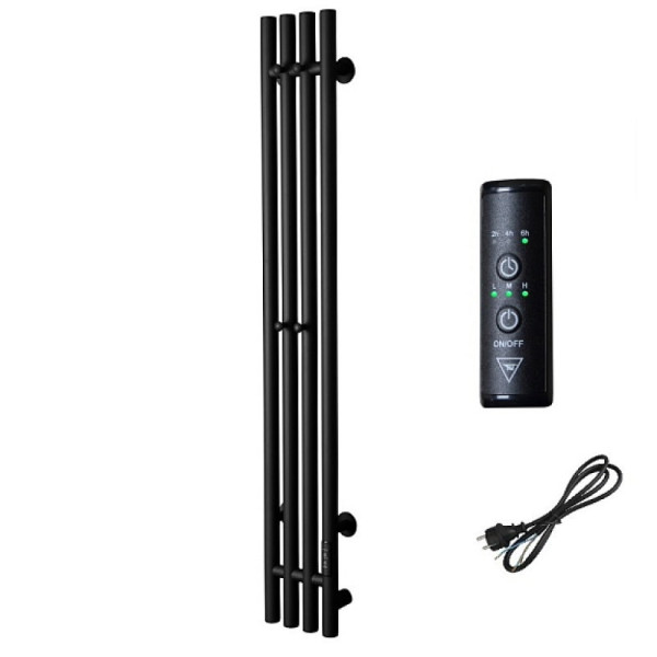 Полотенцесушитель электрический (нестандартная) Тругор Пэк сп Вектор 120х15 см, черный. Фото 1