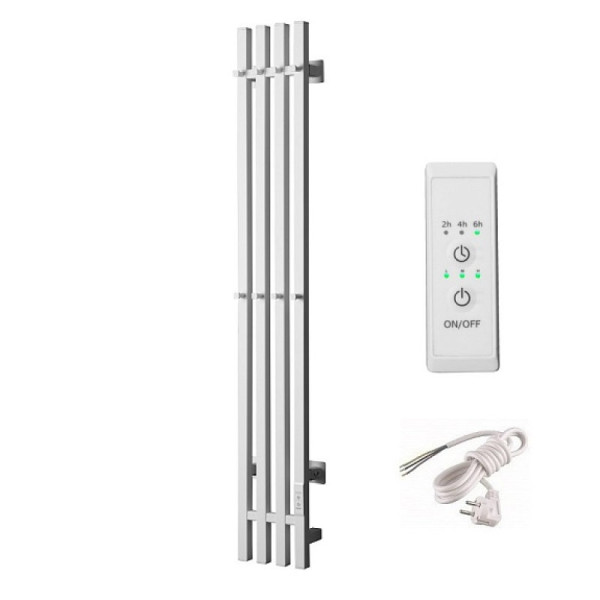 Полотенцесушитель электрический (нестандартная) Тругор Пэк сп Вектор кв 4 120х15 см, белый. Фото 1