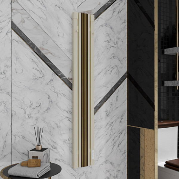 Полотенцесушитель электрический OPADIRIS Карат OS69322EN слоновая кость/светлый орех, золото. Фото 3