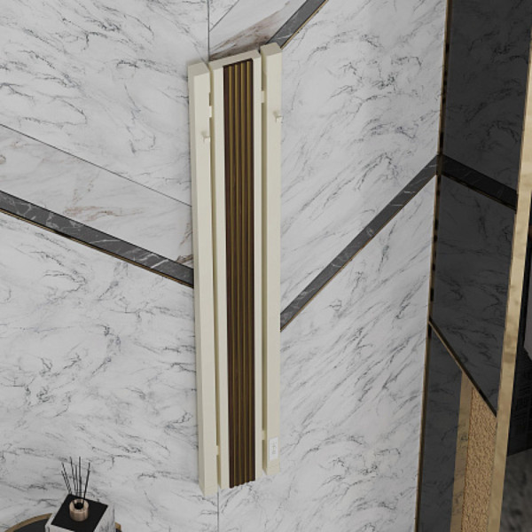 Полотенцесушитель электрический OPADIRIS Карат OS69322EN слоновая кость/светлый орех, золото. Фото 4