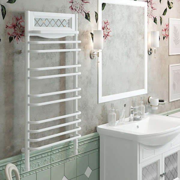 Полотенцесушитель электрический OPADIRIS Омега OS42351WM белый матовый/белый. Фото 3