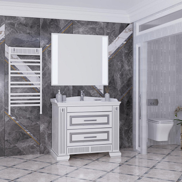 Полотенцесушитель электрический OPADIRIS Оникс OS70351WS белый матовый/белый, серебро. Фото 5