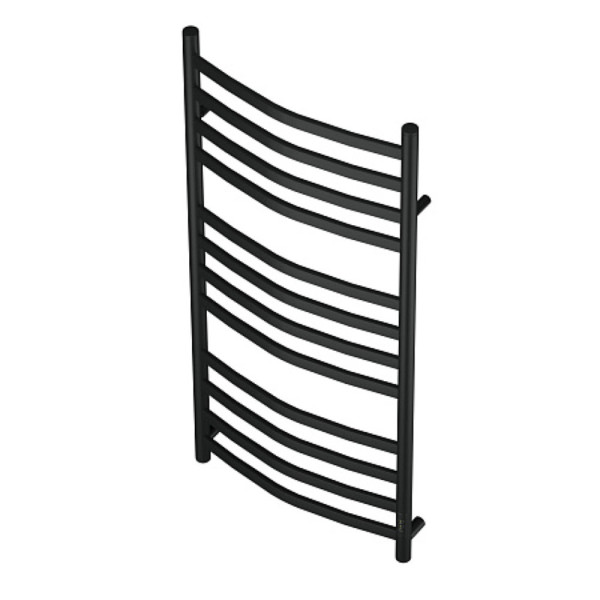 Полотенцесушитель электрический Point Антея PN17852B П12 500x1200, диммер справа, черный. Фото 4