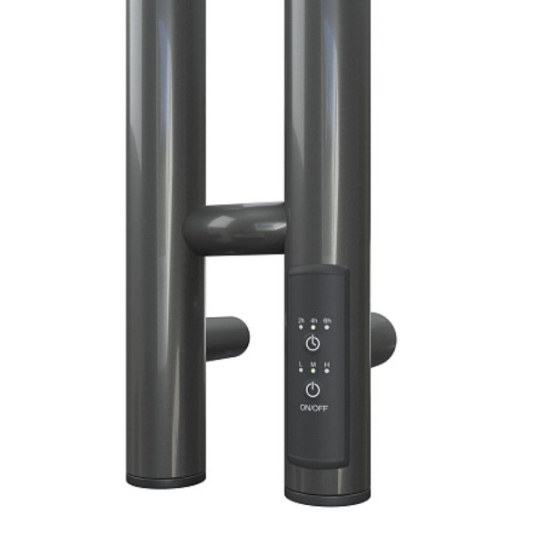 Полотенцесушитель электрический Point Деметра PN12812GB П3 80x1200 диммер справа, графит блеск. Фото 4