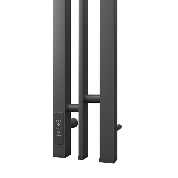 Полотенцесушитель электрический Point Фрея PN20712GB П2 100x1200 диммер слева, графит блеск. Фото 4