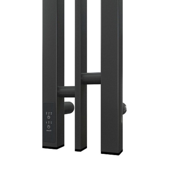 Полотенцесушитель электрический Point Фрея PN20718GB П2 100x800 диммер слева, графит блеск. Фото 4