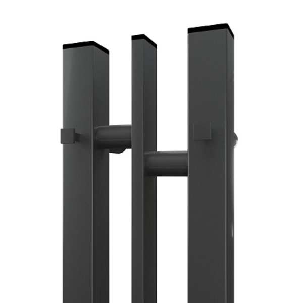 Полотенцесушитель электрический Point Фрея PN20718GB П2 100x800 диммер слева, графит блеск. Фото 5