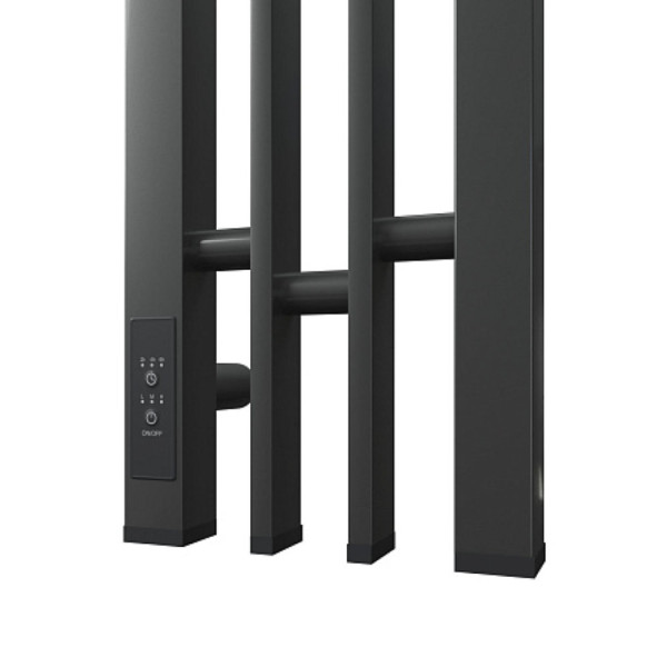 Полотенцесушитель электрический Point Фрея PN20722GB П2 140x1200 диммер слева, графит блеск. Фото 4