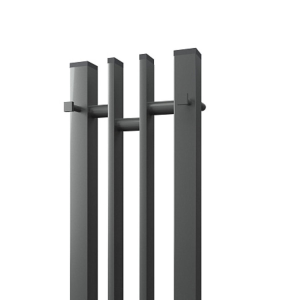 Полотенцесушитель электрический Point Фрея PN20722GB П2 140x1200 диммер слева, графит блеск. Фото 5