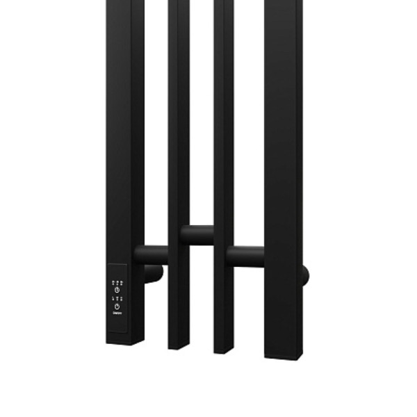 Полотенцесушитель электрический Point Фрея PN20728B П2 140x800 диммер слева, черный. Фото 4
