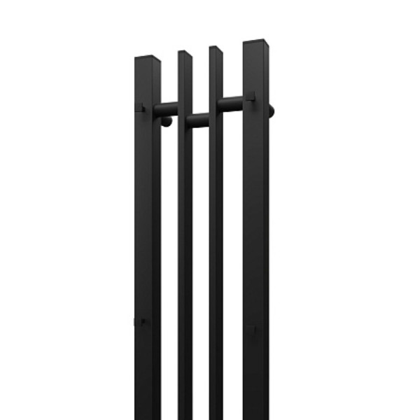 Полотенцесушитель электрический Point Фрея PN20728B П2 140x800 диммер слева, черный. Фото 5