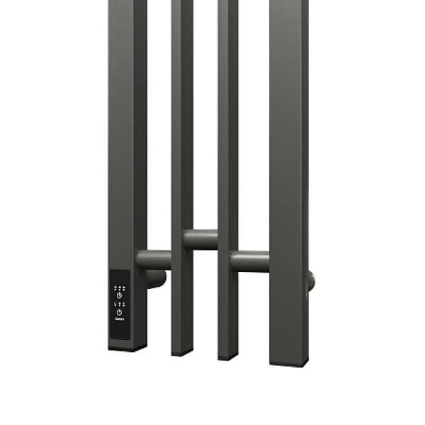 Полотенцесушитель электрический Point Фрея PN20728GB П2 140x800 диммер слева, графит блеск. Фото 4