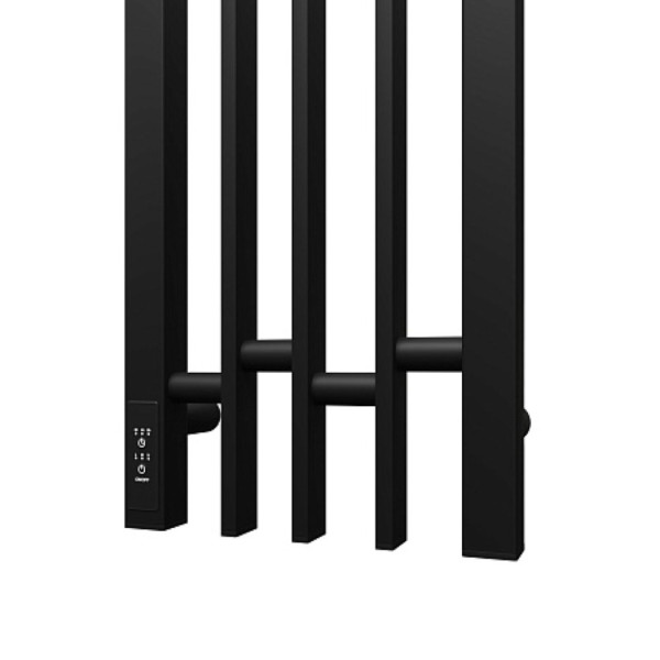 Полотенцесушитель электрический Point Фрея PN20738B П2 180x800 диммер слева, черный. Фото 4