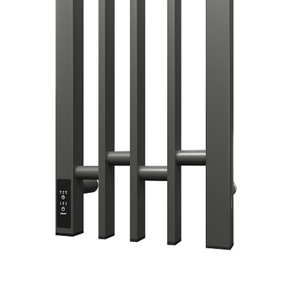 Полотенцесушитель электрический Point Фрея PN20738GB П2 180x800 диммер слева, графит блеск. Фото 4