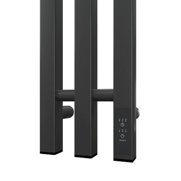 Полотенцесушитель электрический Point Гермес PN13822GB П3 120x1200 диммер справа, графит блеск. Фото 4