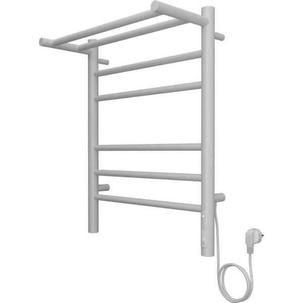 Полотенцесушитель электрический с полкой Terminus Аврора П6 45х60 КС 903, белый матовый. Фото 3
