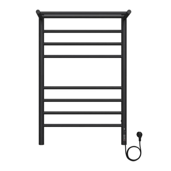 Полотенцесушитель электрический с полкой Terminus Аврора П8 50х80 КС, черный муар. Фото 1