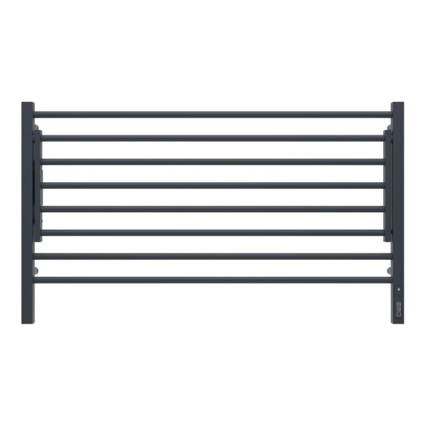 Полотенцесушитель электрический с полкой Terminus Горизонт П8 100х60 КС, черный муар. Фото 1