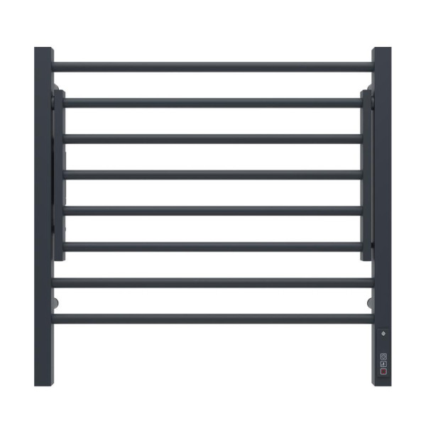 Полотенцесушитель электрический с полкой Terminus Горизонт П8 60х60 КС, черный муар. Фото 1