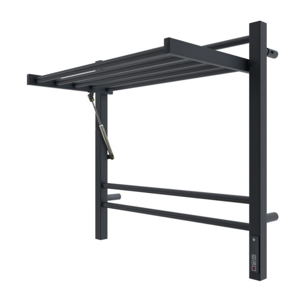 Полотенцесушитель электрический с полкой Terminus Горизонт П8 60х60 КС, черный муар. Фото 3