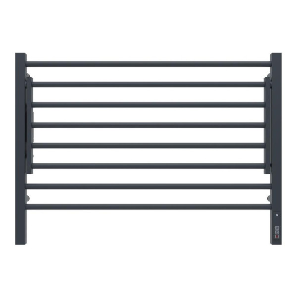 Полотенцесушитель электрический с полкой Terminus Горизонт П8 80х60 КС, черный муар. Фото 1