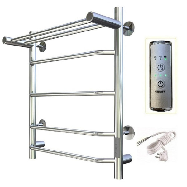 Полотенцесушитель электрический с полочкой (лесенка) Тругор Браво Пэк сп 3 П 60х50 см. Фото 1