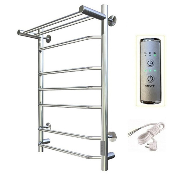 Полотенцесушитель электрический с полочкой (лесенка) Тругор Браво Пэк сп 3 П 80х50 см. Фото 1